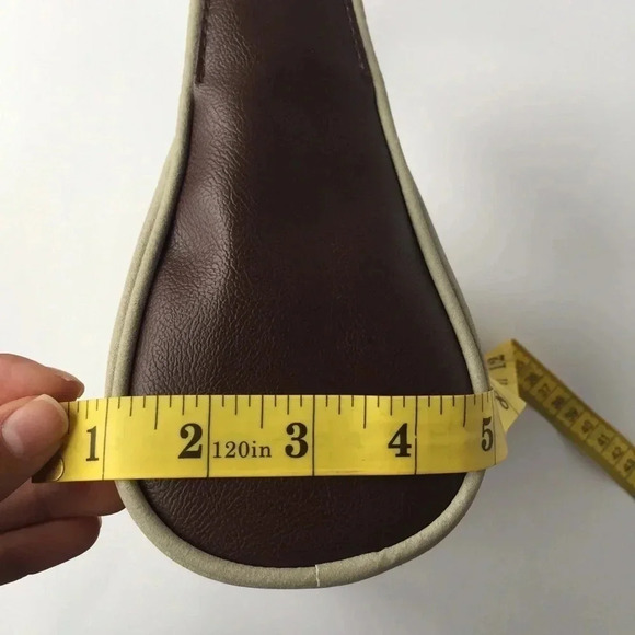 Beige cream faux leather mini handbag satchel  vegan clutch - Picture 14 of 14